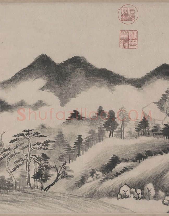 董其昌《潇湘白云图》书画合壁卷 (10)