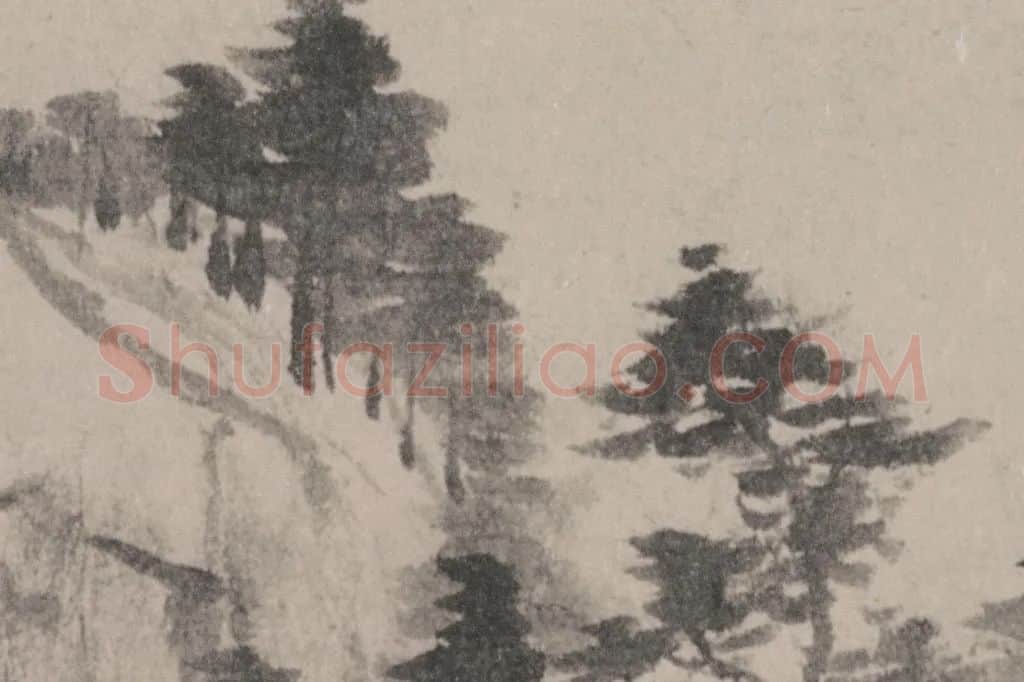 董其昌《潇湘白云图》书画合壁卷局部 (3)
