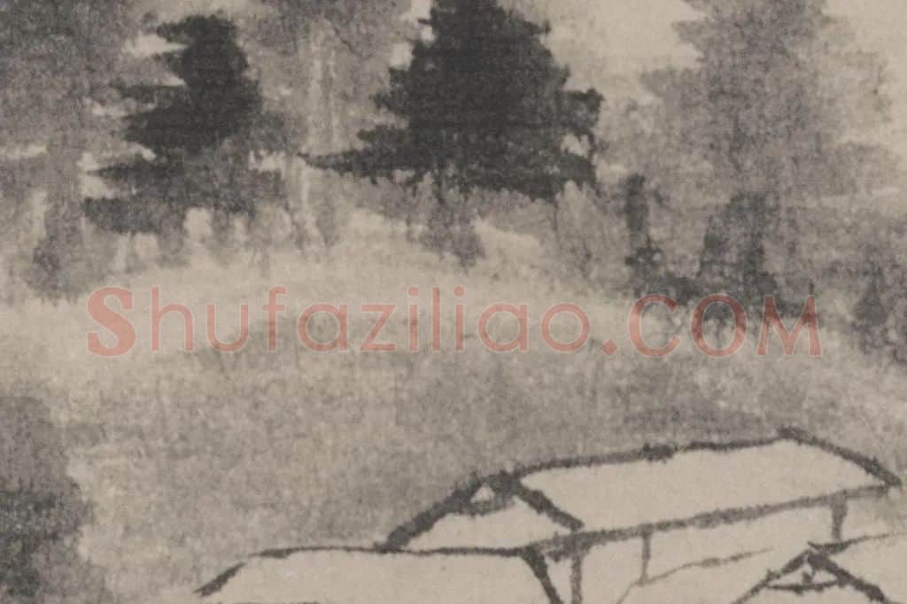 董其昌《潇湘白云图》书画合壁卷局部 (6)