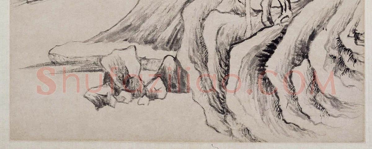 董其昌水墨山水画《佘山游境图》 (5)