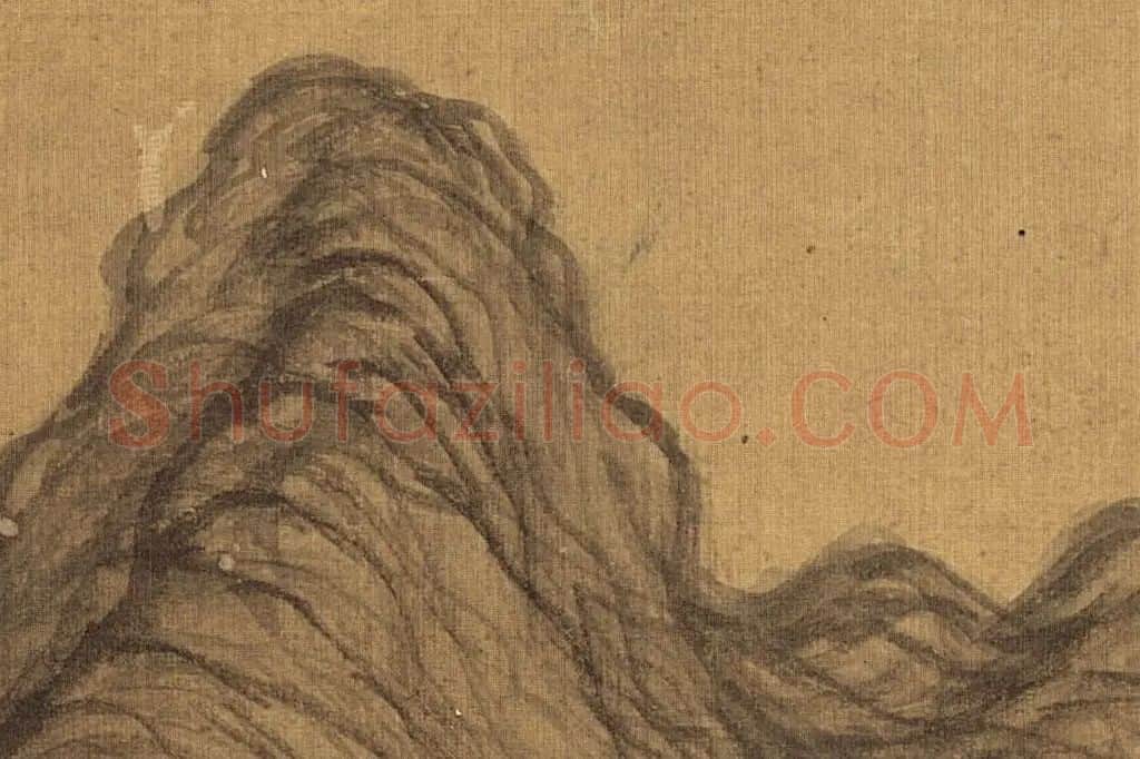 董其昌山水画《九峰寒翠图 》局部 (3)
