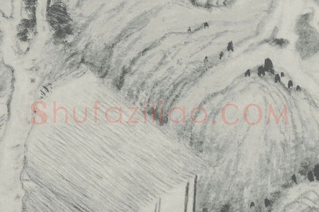 董其昌水墨山水画《葑泾仿古图》局部 (8)