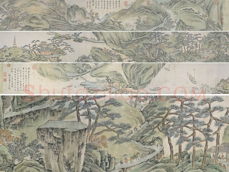 萧云从山水画长卷《秋山行旅图》