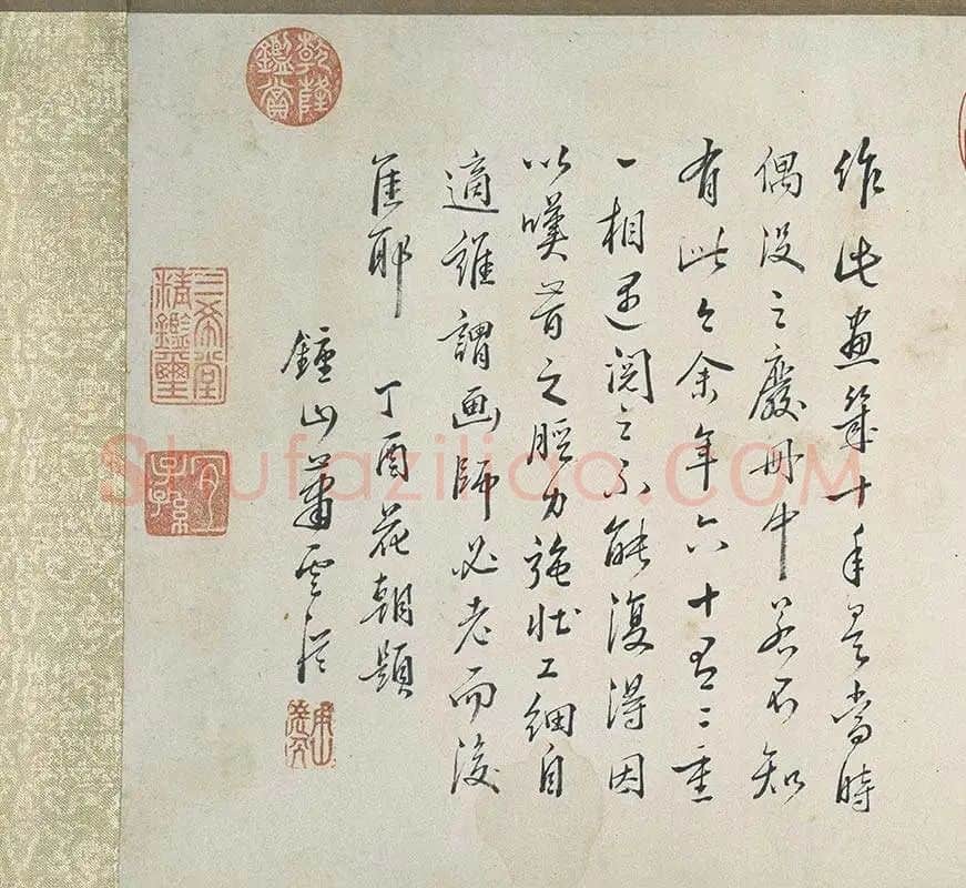 萧云从山水画长卷《秋山行旅图》_01