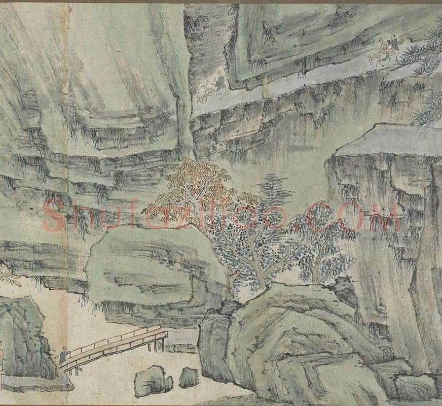 萧云从山水画长卷《秋山行旅图》_11