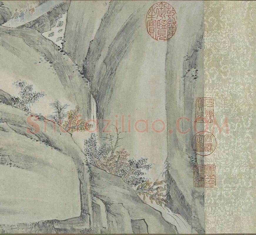 萧云从山水画长卷《秋山行旅图》_20