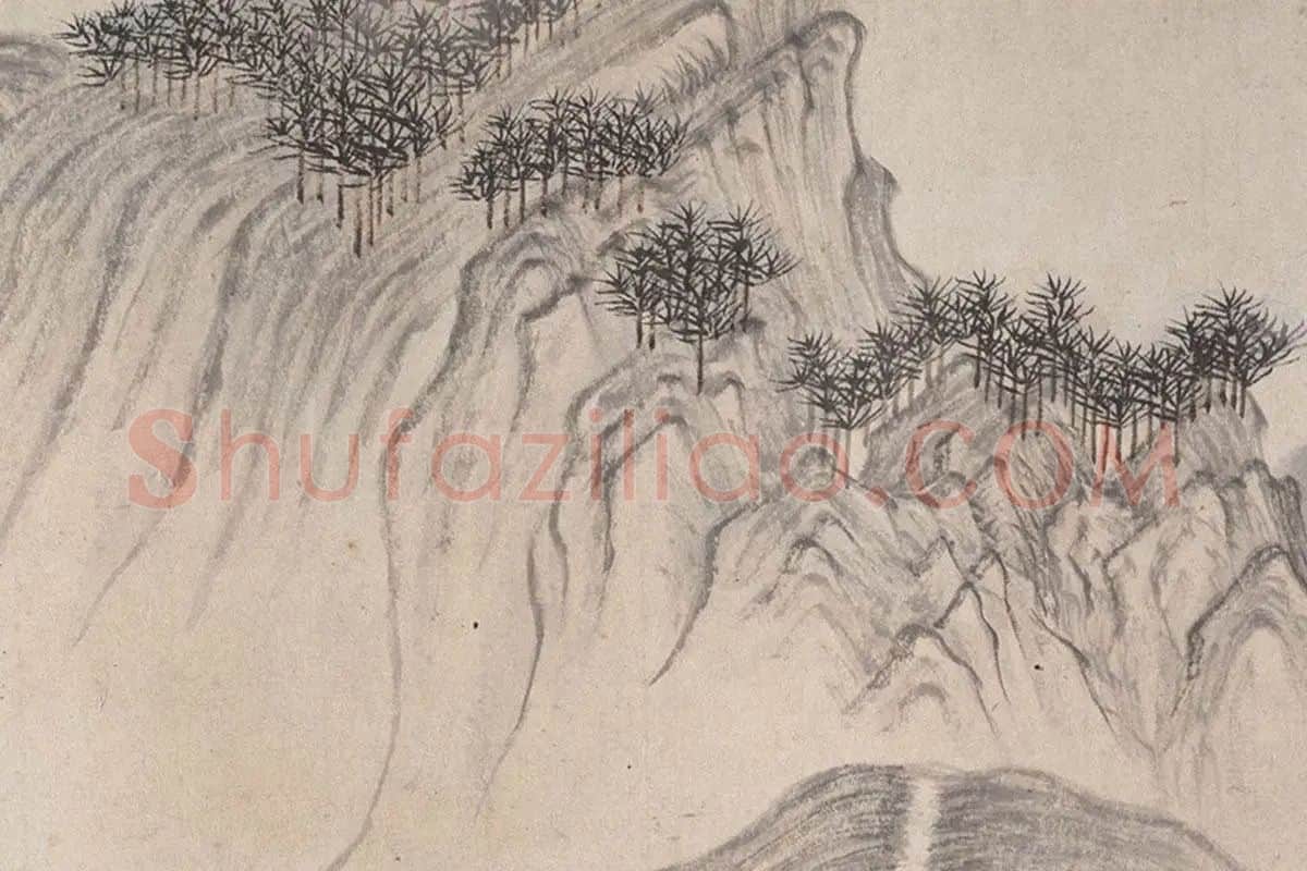 魏之克山水画长卷《金陵四季图》高清图局部细节 (4)
