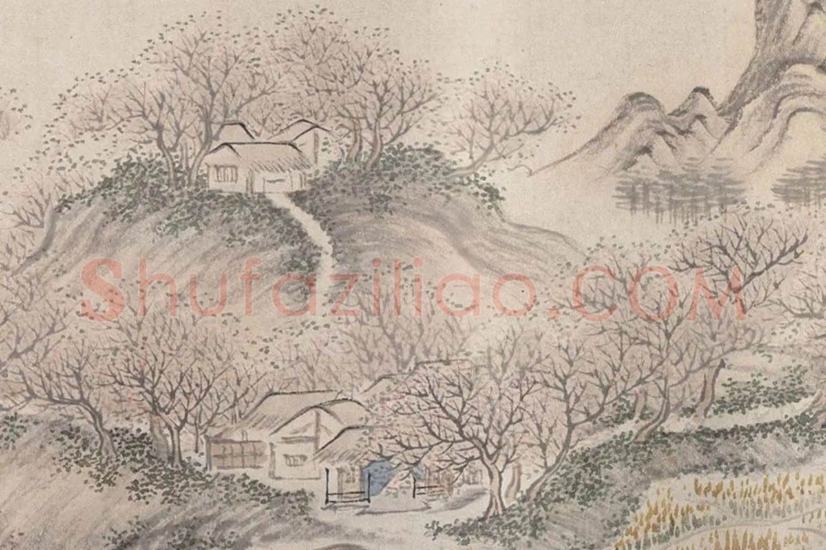 魏之克山水画长卷《金陵四季图》高清图局部细节 (5)