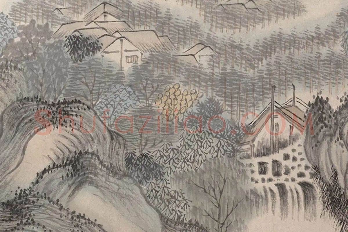 魏之克山水画长卷《金陵四季图》高清图局部细节 (13)