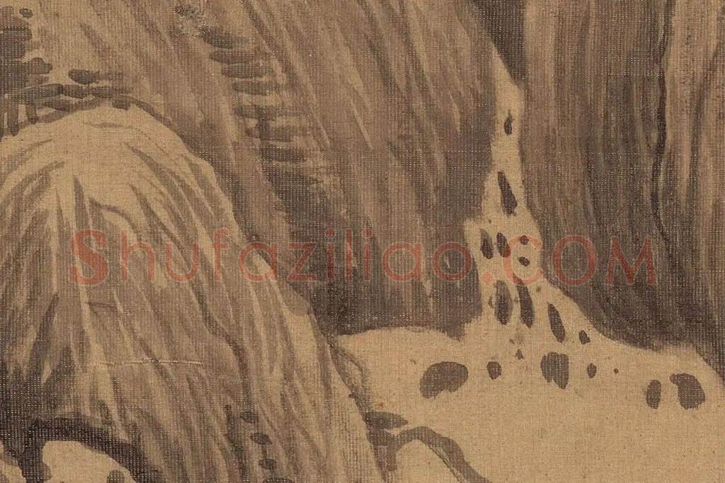 董其昌水墨山水《石田诗意图》局部 (6)