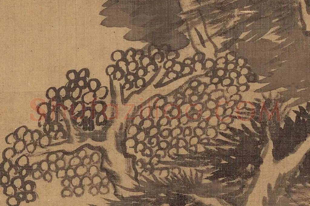 董其昌水墨山水《石田诗意图》局部 (8)