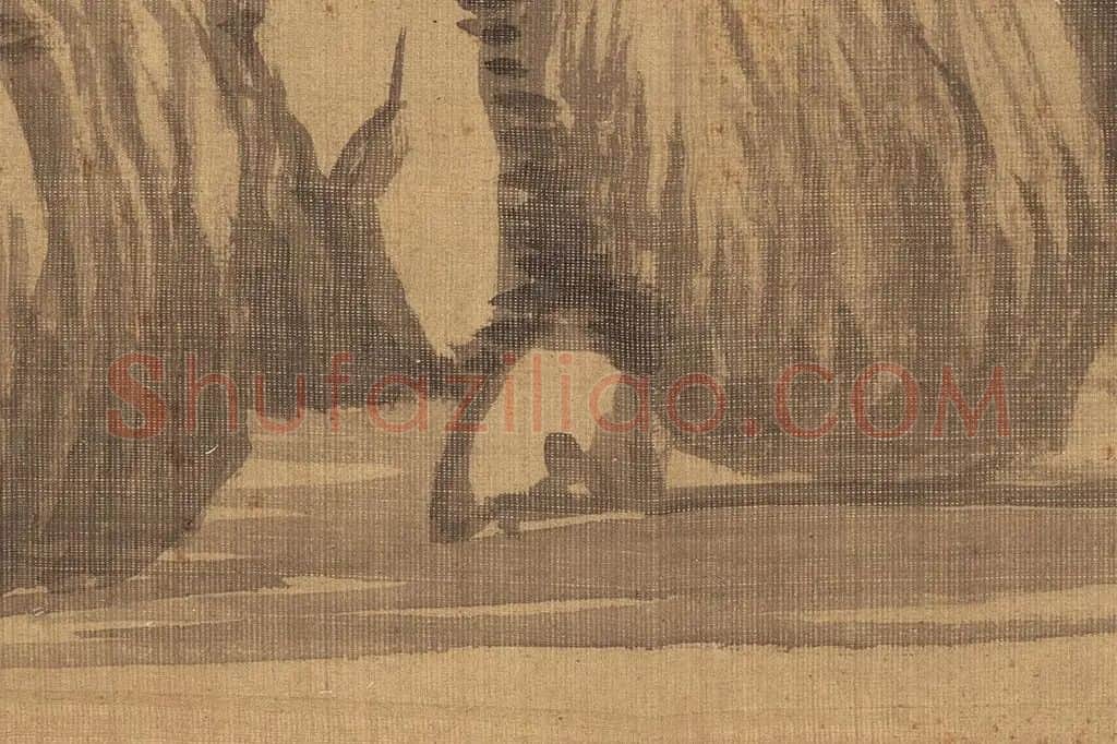 董其昌水墨山水《石田诗意图》局部 (9)