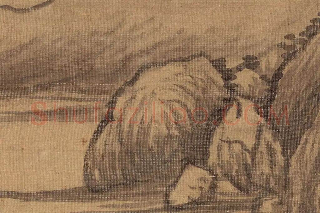 董其昌水墨山水《石田诗意图》局部 (12)