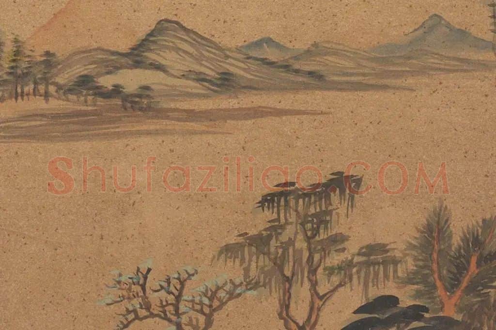 董其昌·仿古山水册页局部  (2)