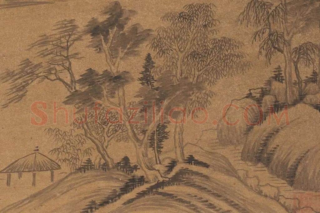 董其昌·仿古山水册页局部  (6)