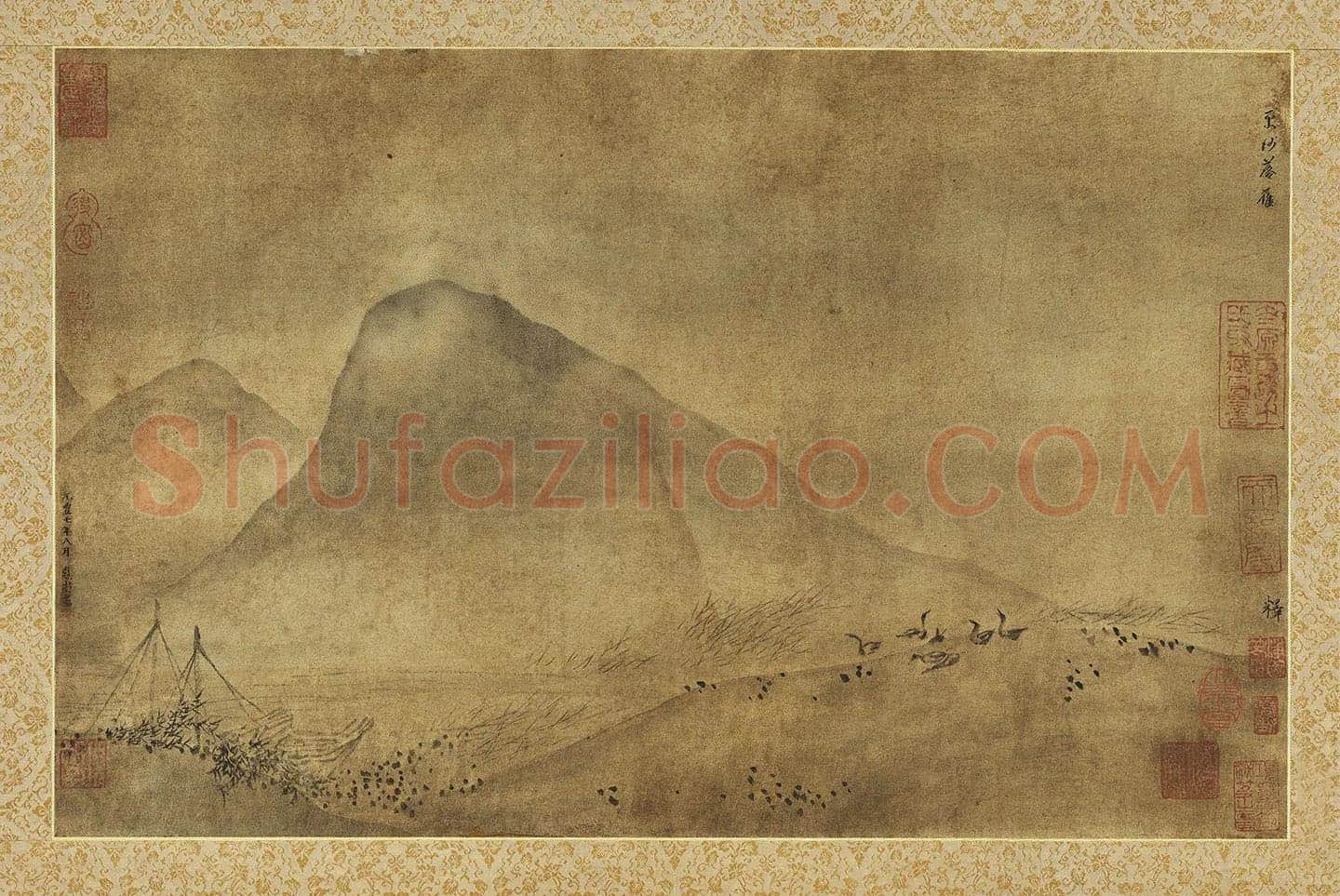 惠崇山水画《平沙落雁图》