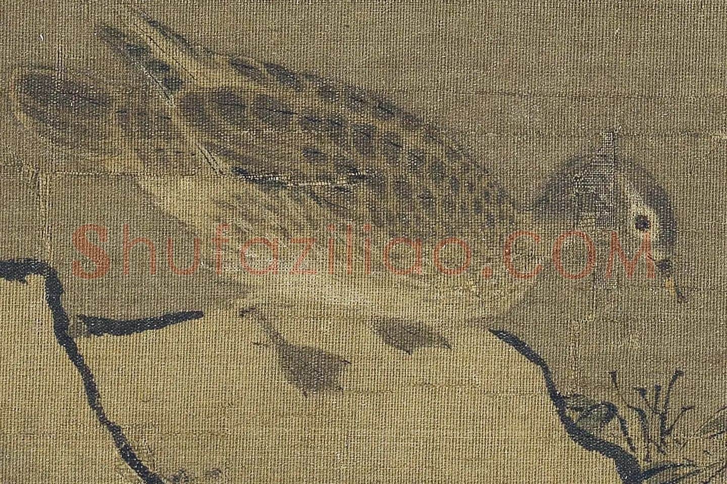 惠崇《寒林鸳鸟图》高清大图局部 (1)