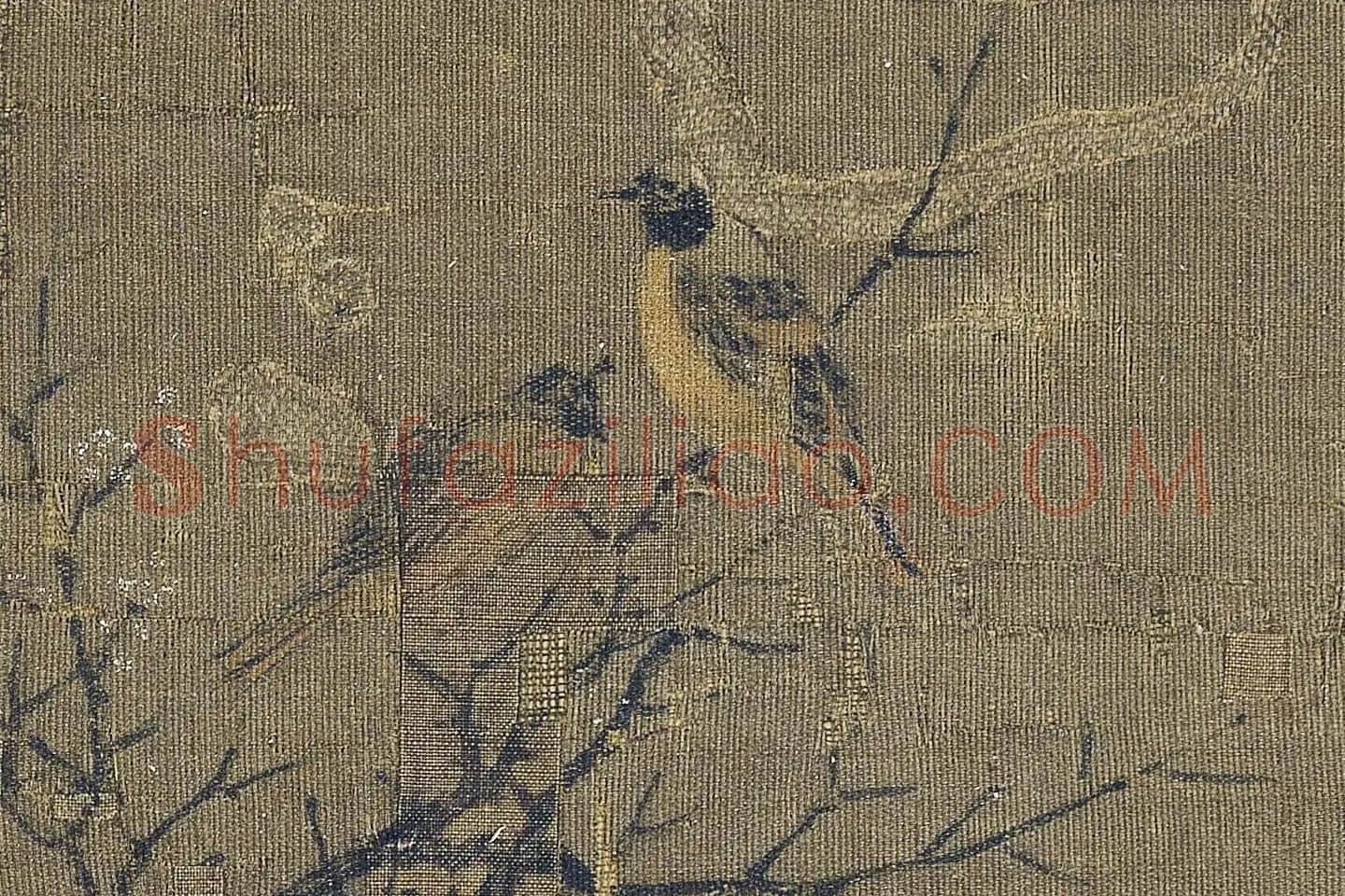 惠崇《寒林鸳鸟图》高清大图局部 (4)