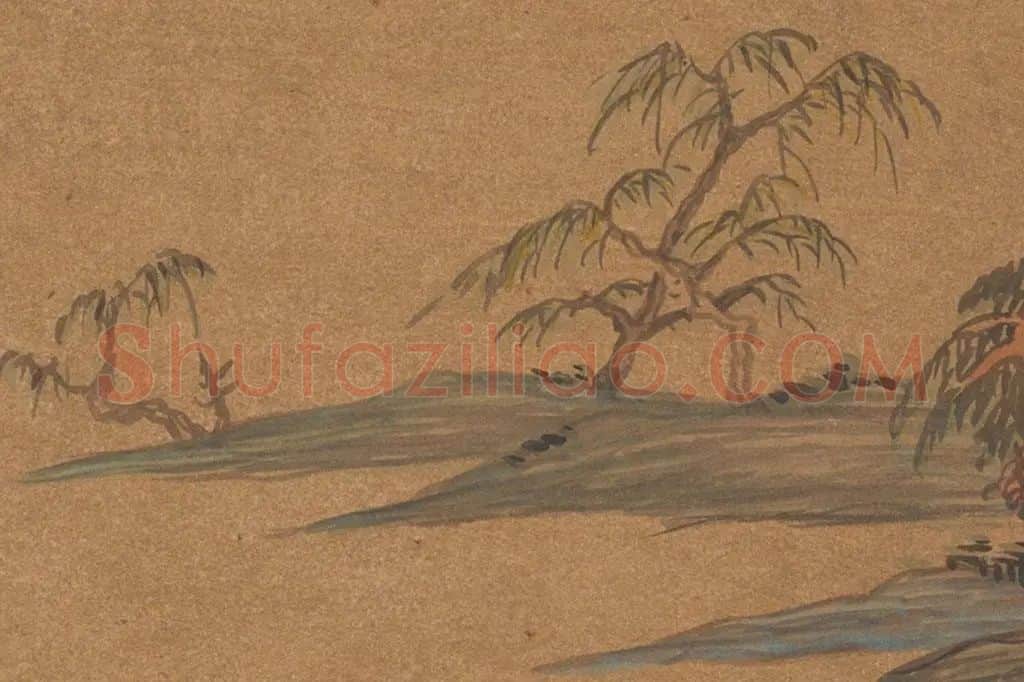 董其昌·仿古山水册页局部  (9)