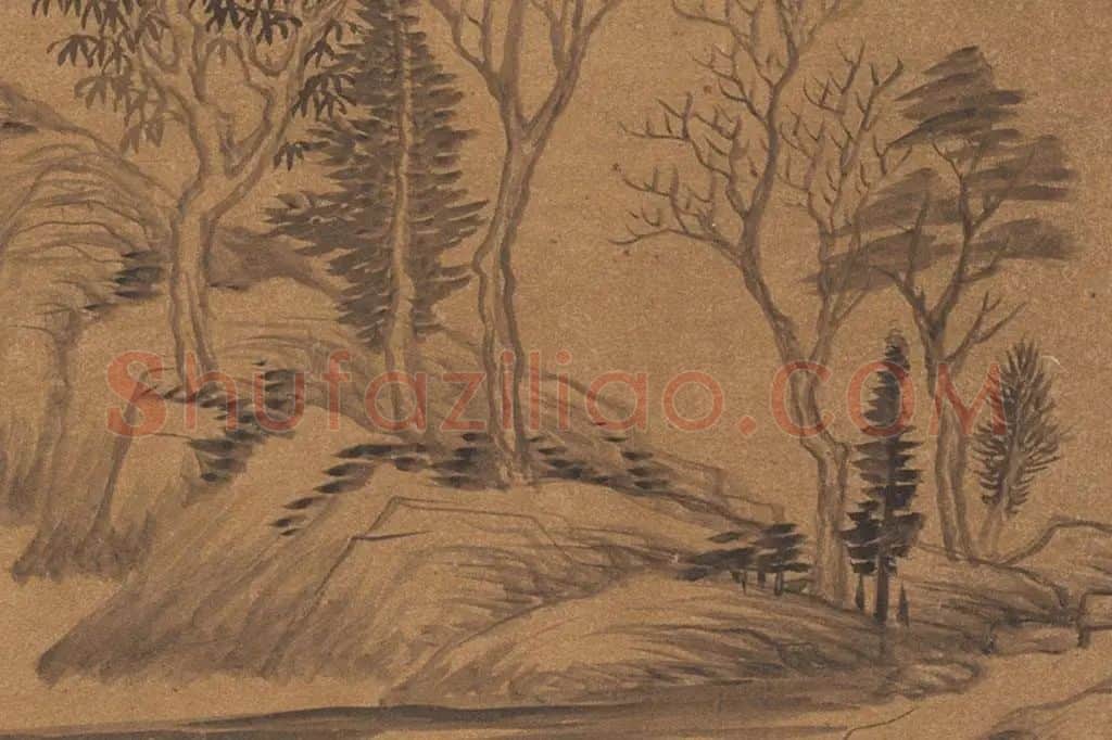 董其昌·仿古山水册页局部  (15)