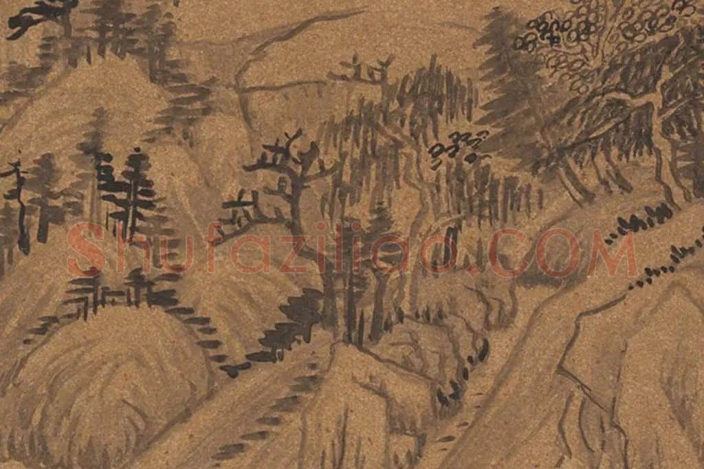 董其昌·仿古山水册页局部  (16)