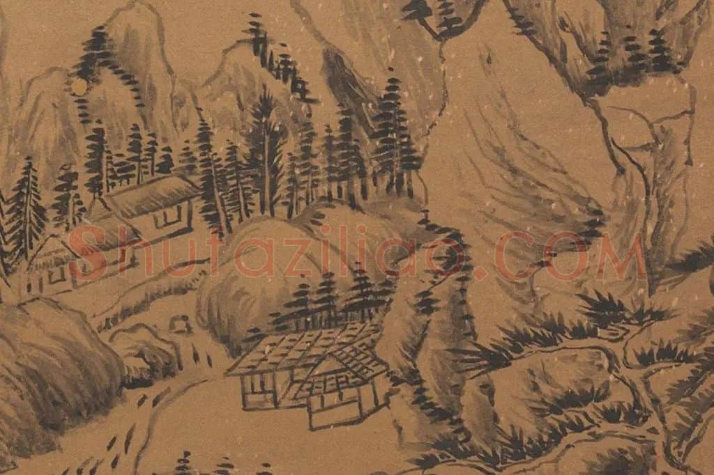 董其昌·仿古山水册页局部  (18)