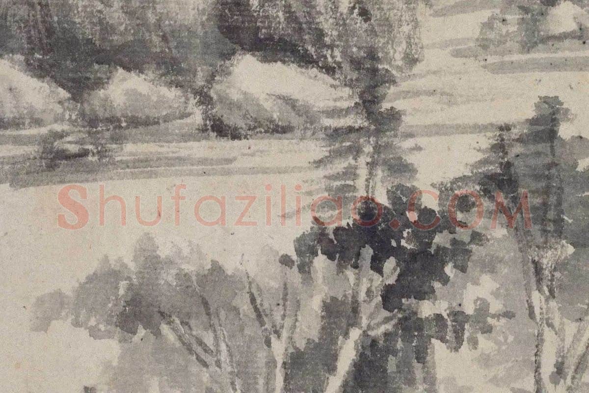 董其昌《水墨山水册》局部细节 (15)