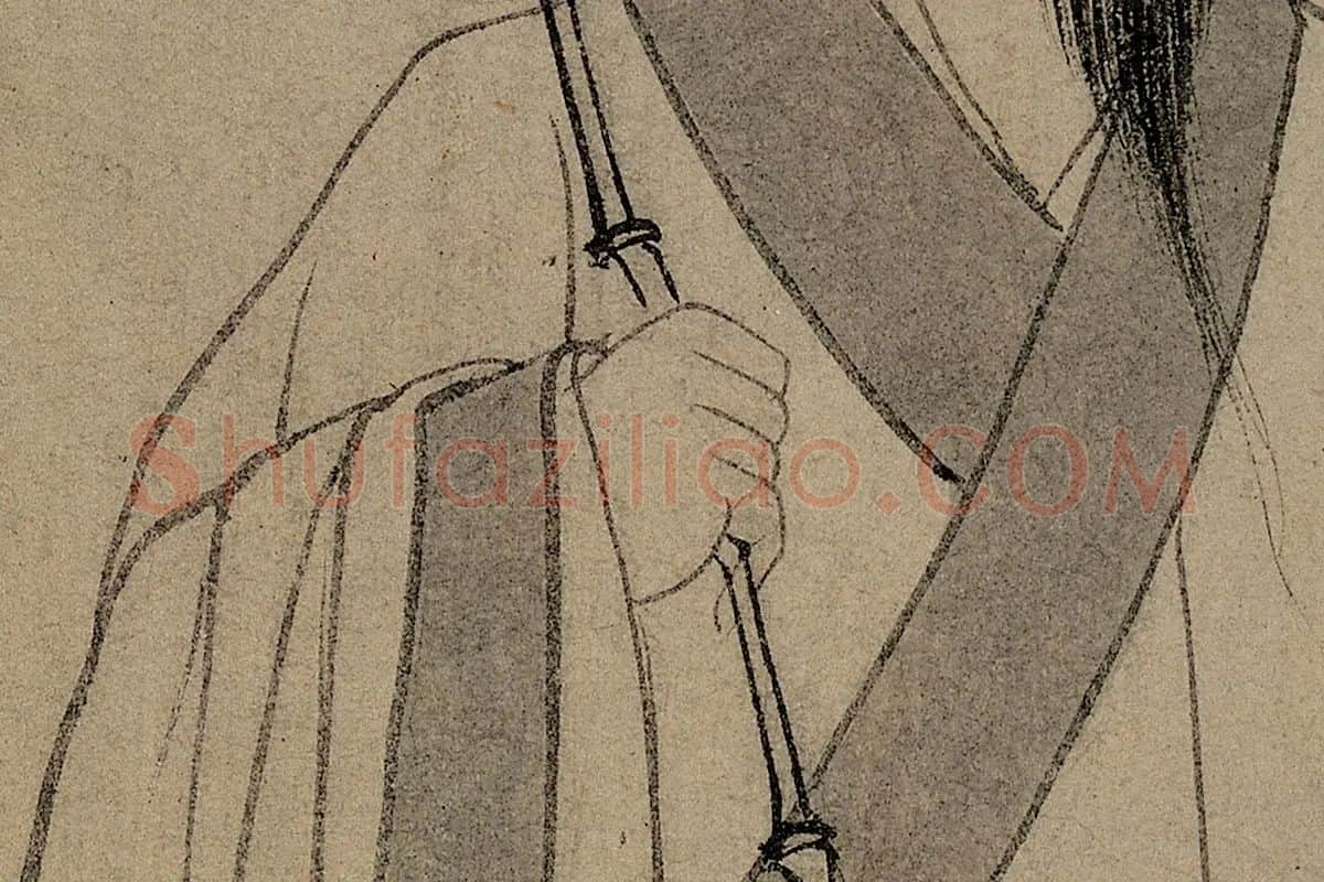 赵孟頫人物画《苏轼画像》局部细节 (3)