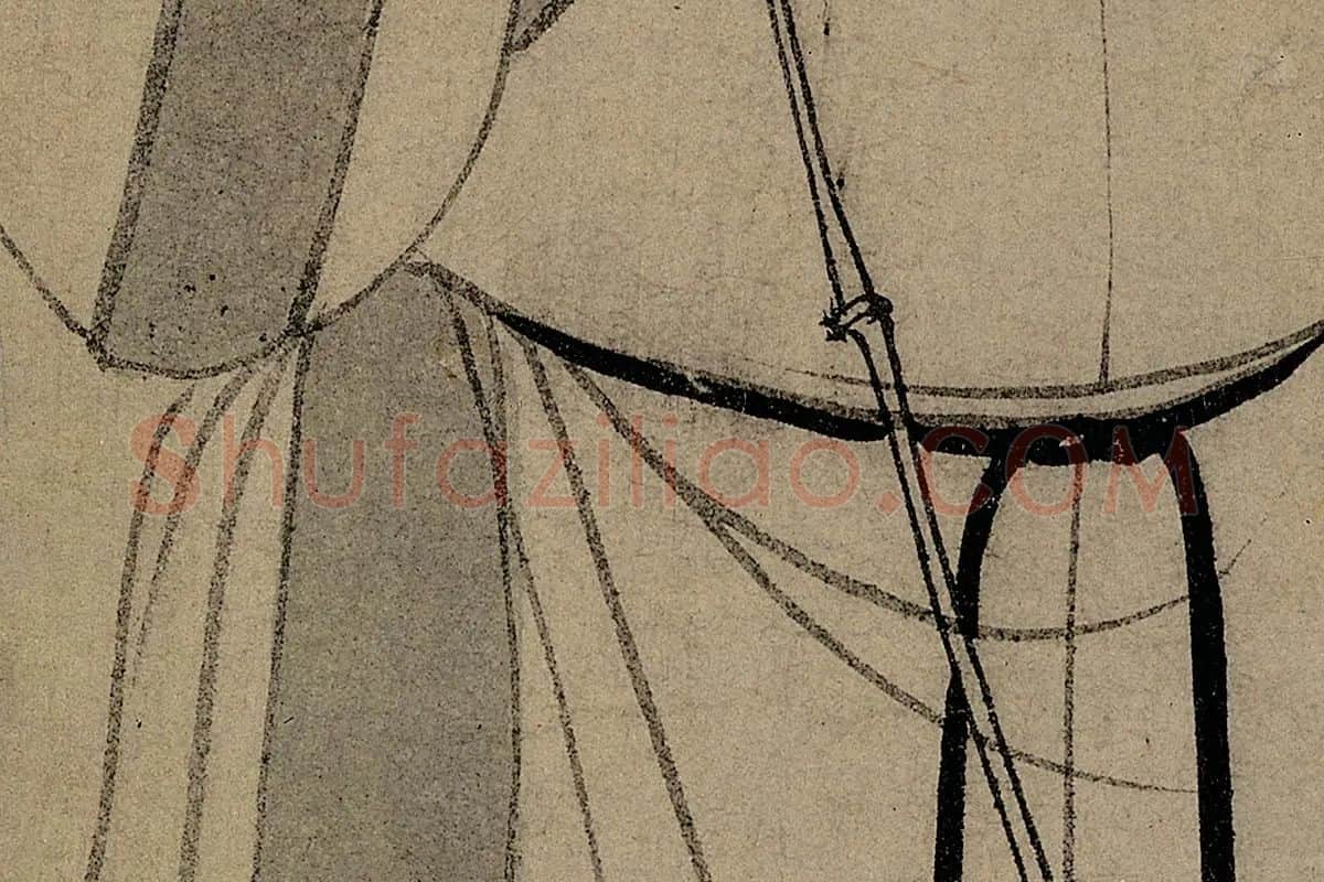 赵孟頫人物画《苏轼画像》局部细节 (4)