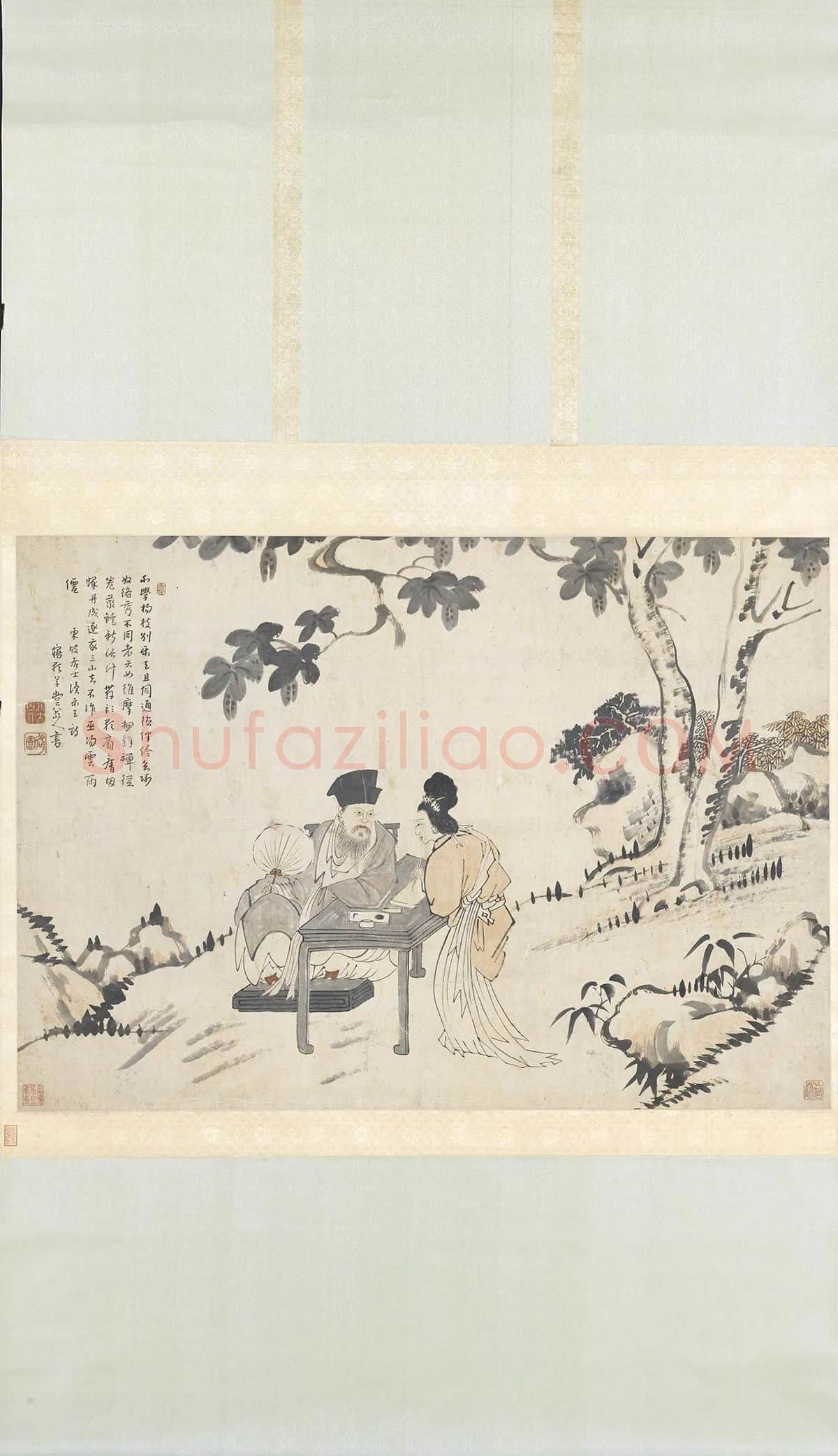 朱耷人物画《东坡朝云图》轴