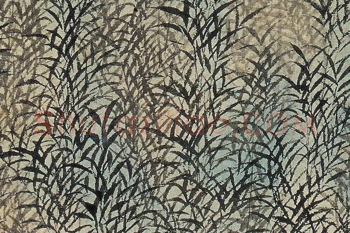 明代·沈贞山水画《竹炉山房图》高清大图局部细节 (4)