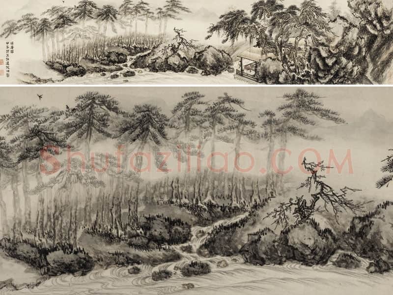 倪瑛山水画《归庵图》卷