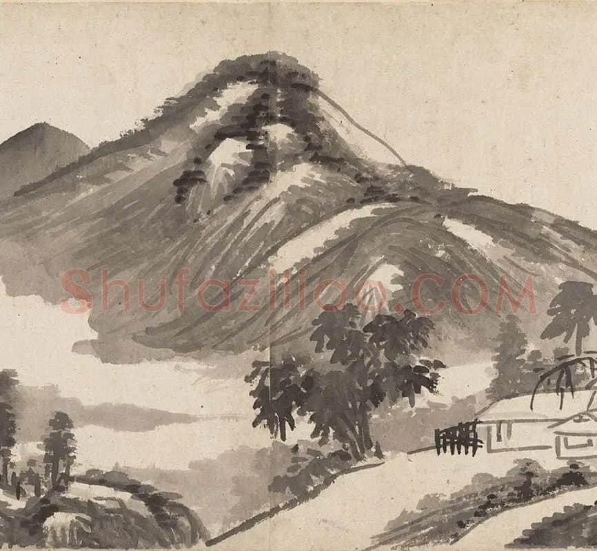 李流芳水墨山水画手卷_07