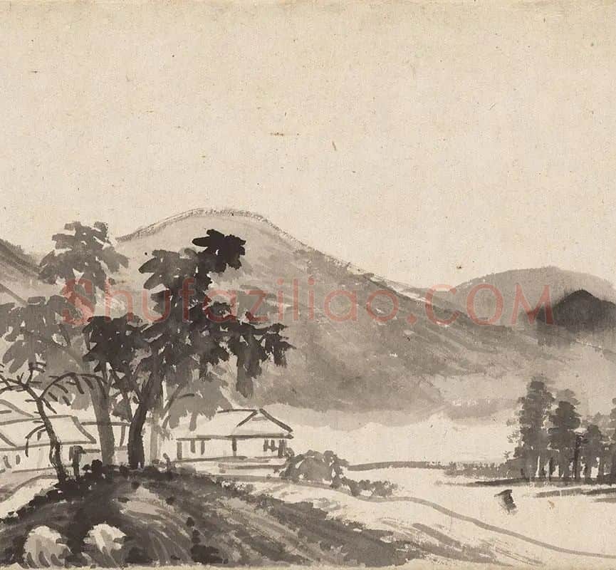 李流芳水墨山水画手卷_08