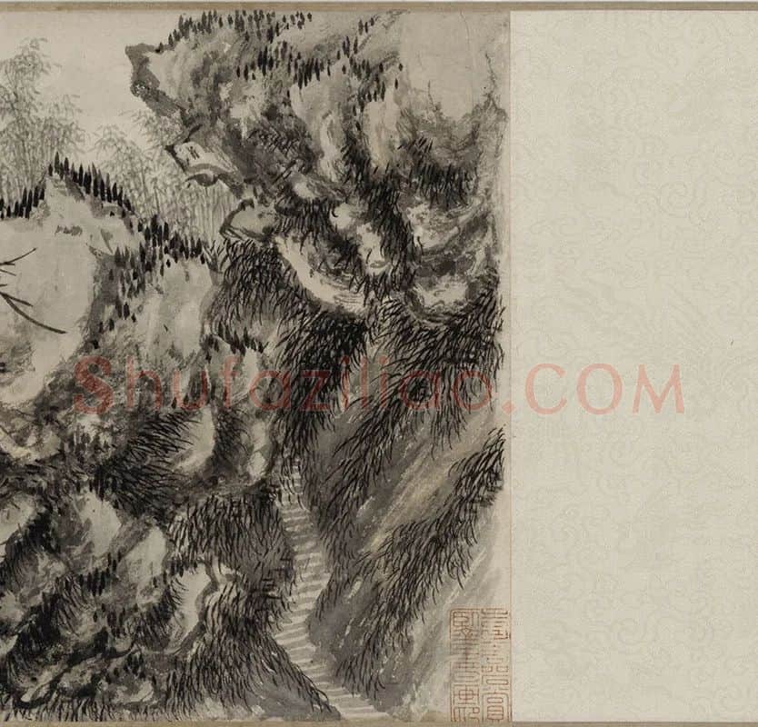 明代山水画《倪瑛归庵图卷》_10
