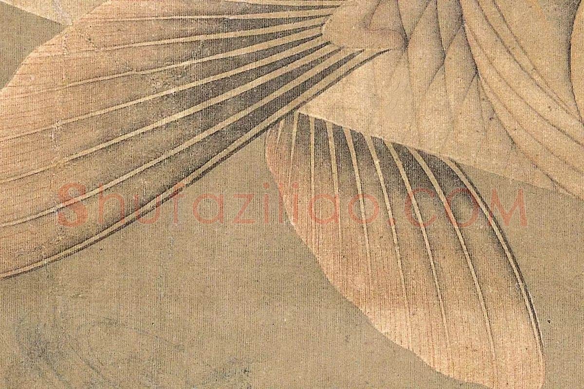 明代·缪辅《鱼藻图》高清大图局部细节 (3)