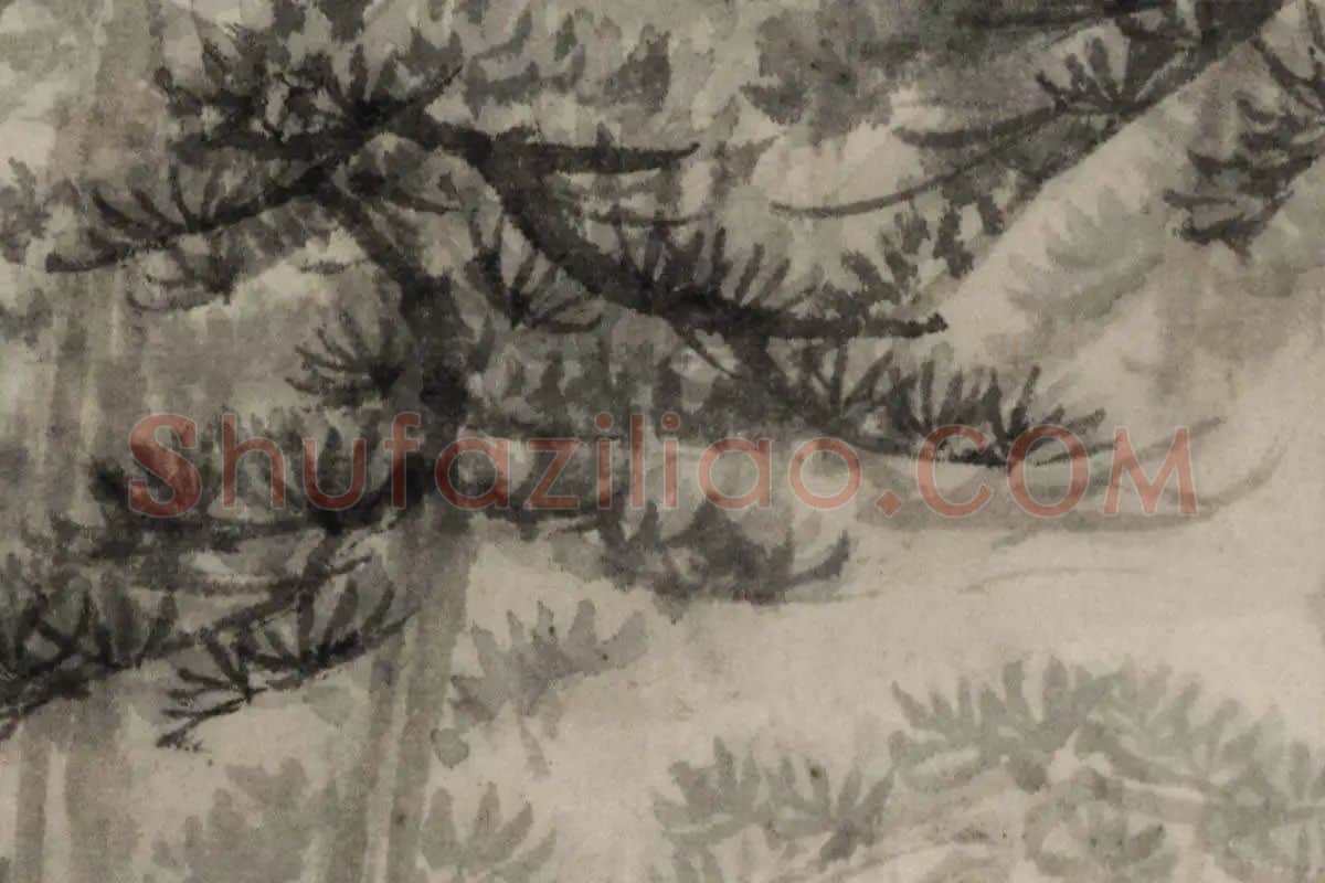 倪瑛归庵图卷高清大图局部细节 (12)