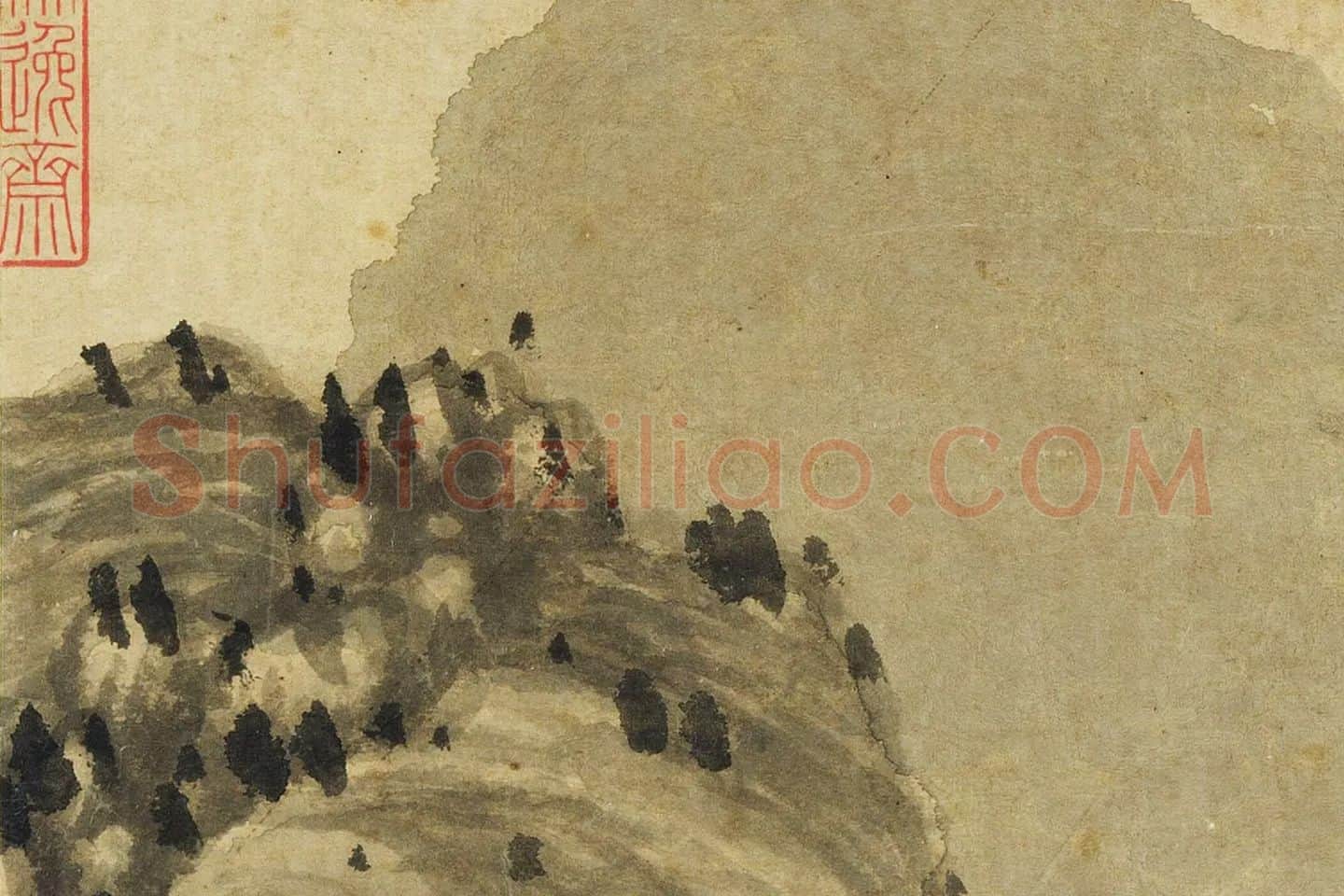 赵原《听松图》高清大图局部 (10)