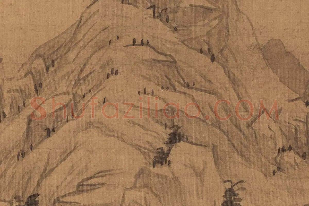 程嘉燧山水画高清大图局部细节 (5)