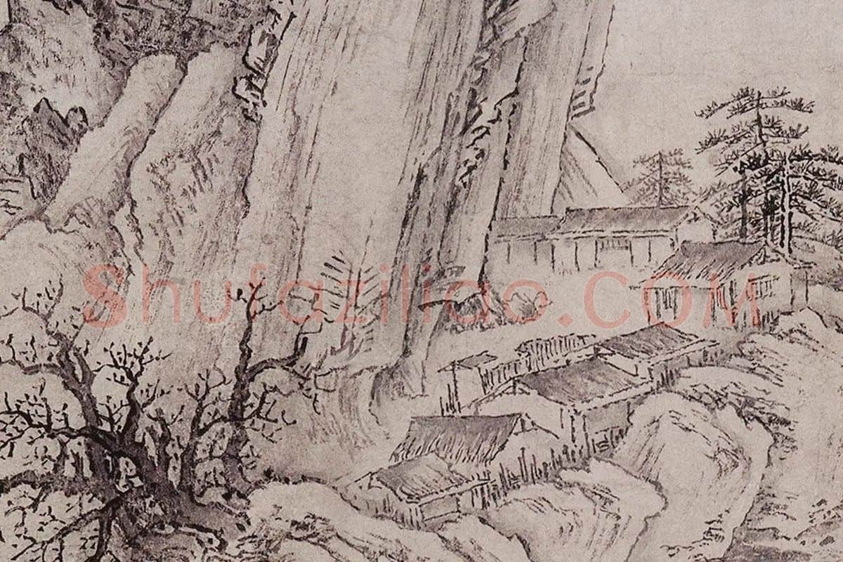 太古遗民《江山行旅图》高清大图局部 (6)