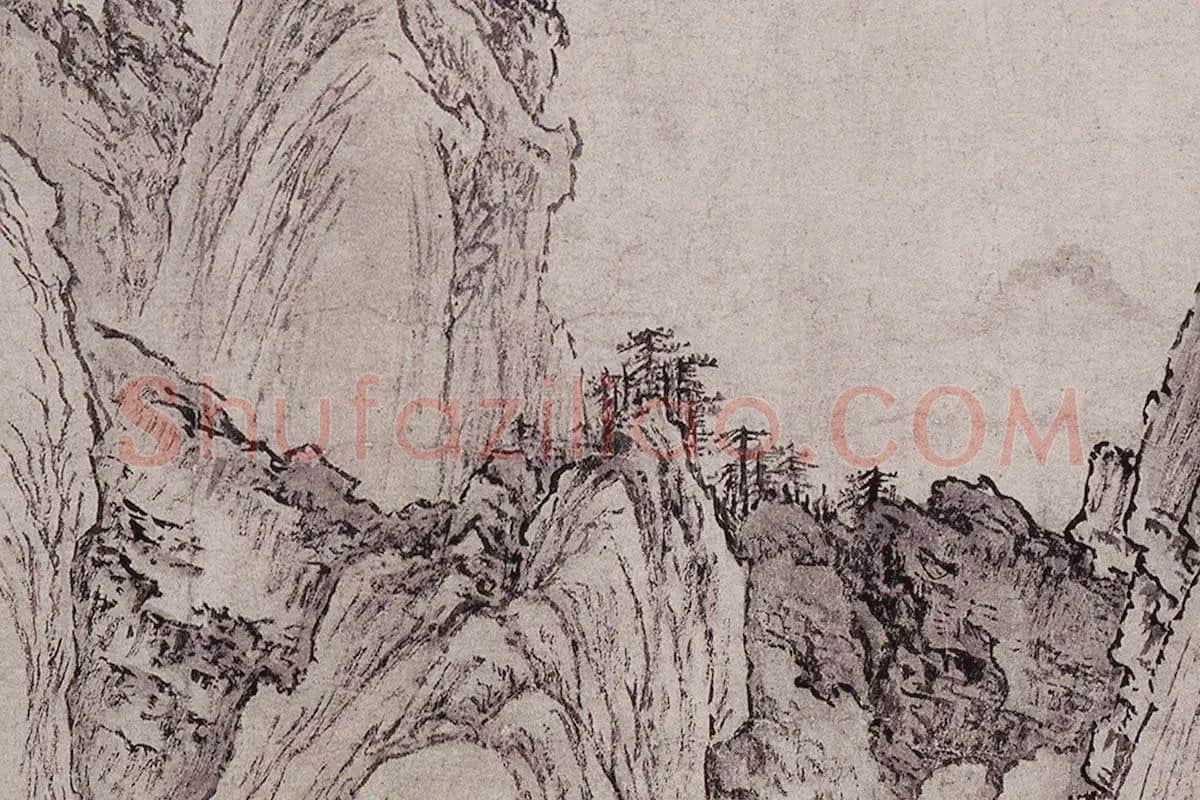 太古遗民《江山行旅图》高清大图局部 (7)