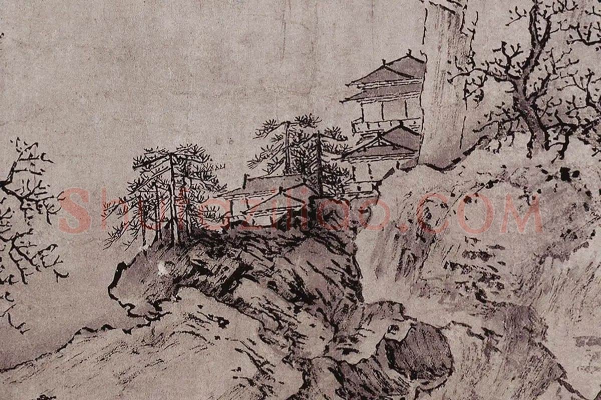 太古遗民《江山行旅图》高清大图局部 (9)