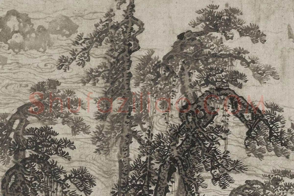金代山水画《武元直赤壁图》高清大图局部细节 (3)