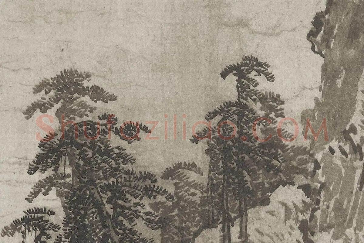 金代山水画《武元直赤壁图》高清大图局部细节 (6)