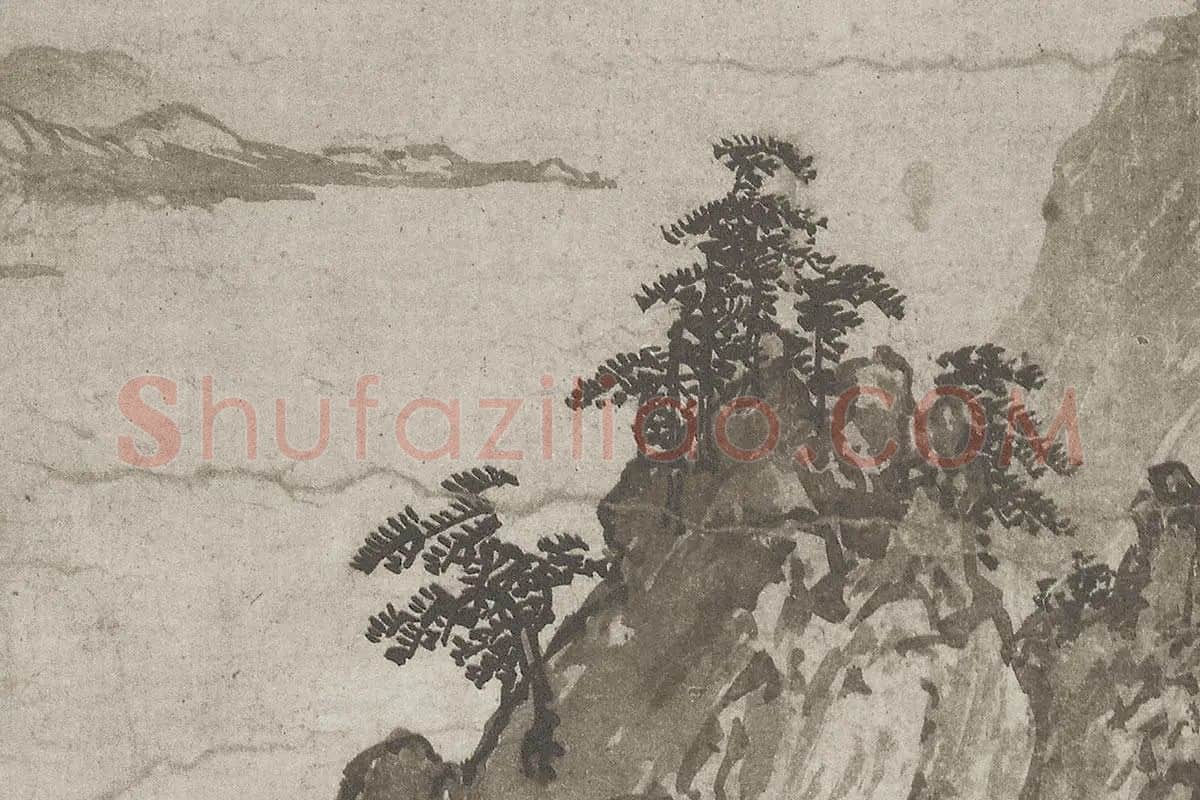 金代山水画《武元直赤壁图》高清大图局部细节 (7)