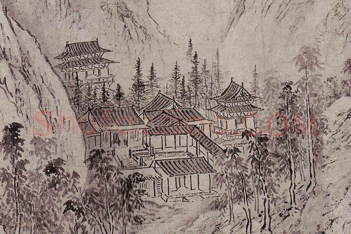 太古遗民《江山行旅图》高清大图局部 (16)