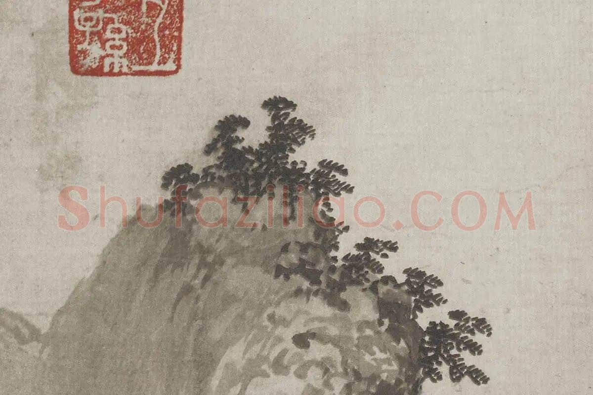金代山水画《武元直赤壁图》高清大图局部细节 (12)