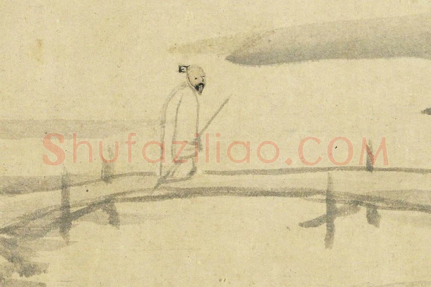 庄麟《翠雨轩图》高清大图局部 (1)