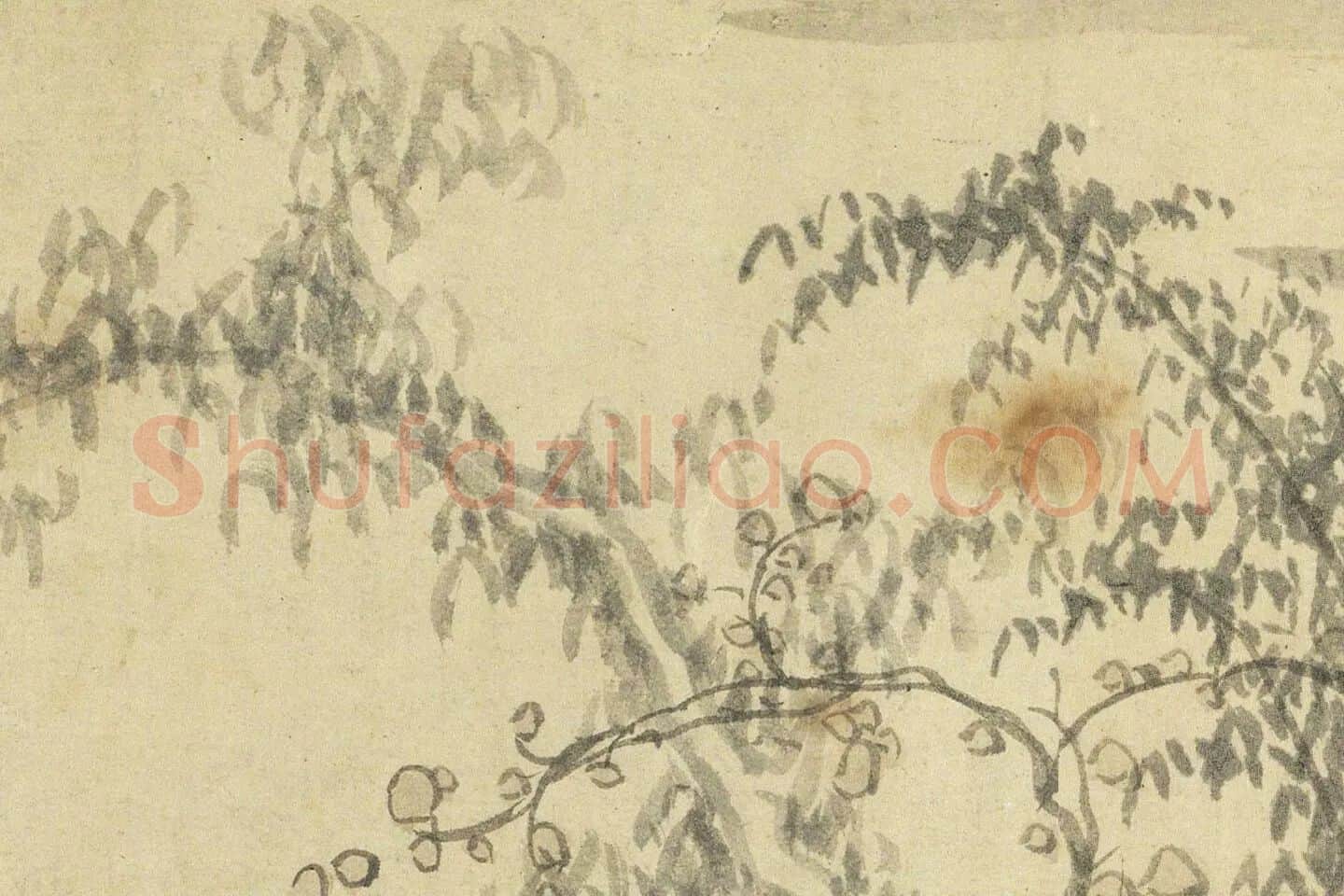庄麟《翠雨轩图》高清大图局部 (6)