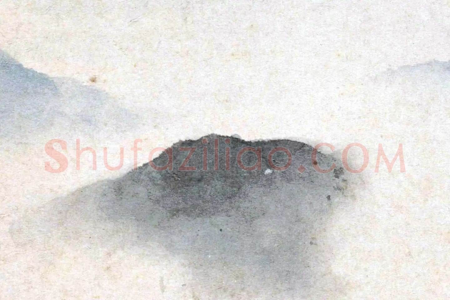 沈周水墨山水画《仿米芾山水》高清大图局部 (5)